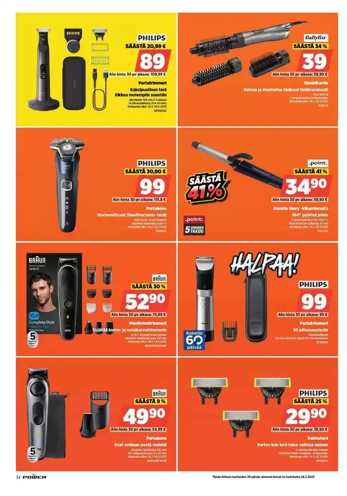 Power tarjoukset voimassa alkaen 30. joulukuuta - 16. maaliskuuta 2025 - Tarjouslehti sivu 38