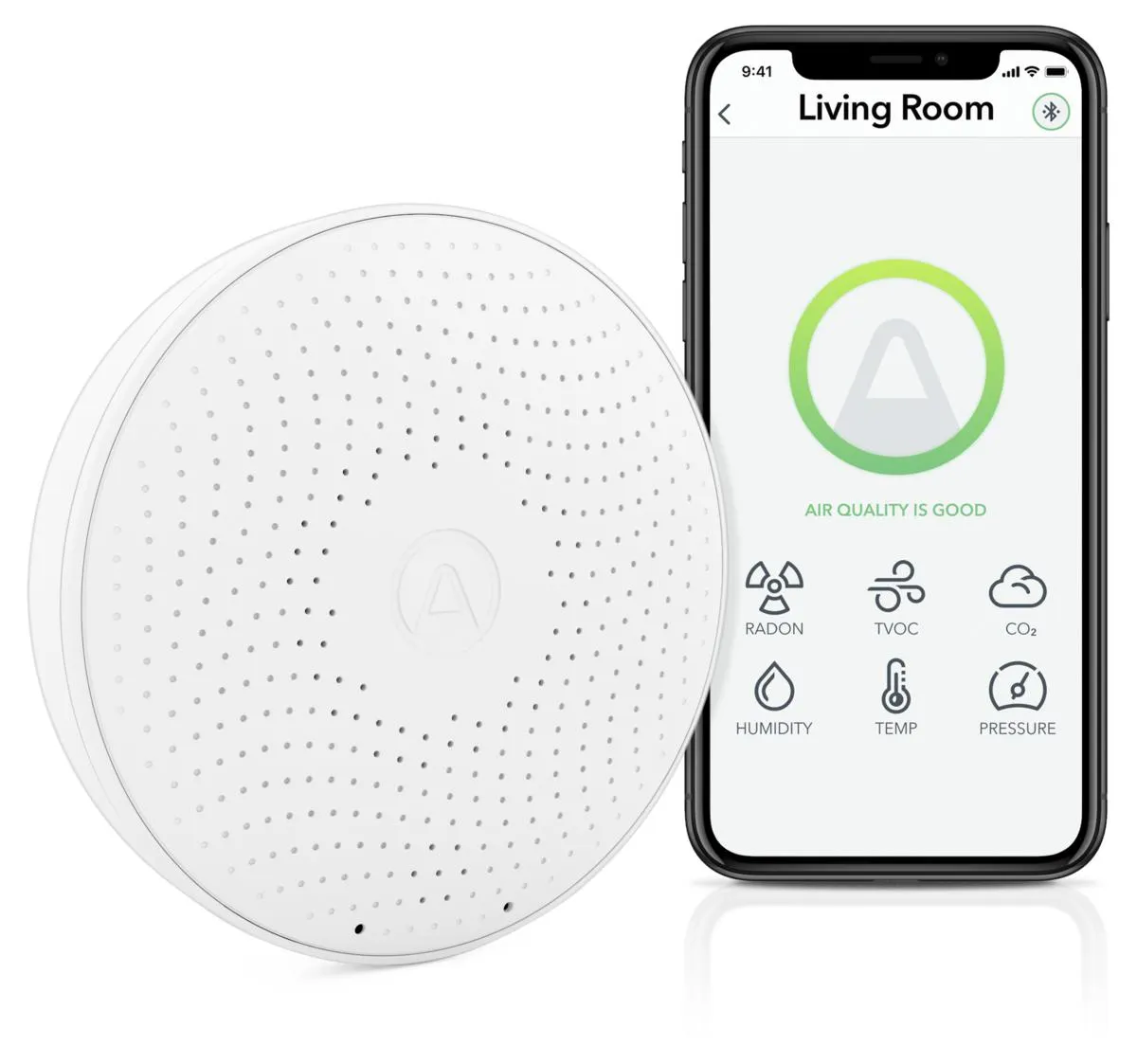 Airthings Wave Plus -ilmanlaatu- ja radonmittari