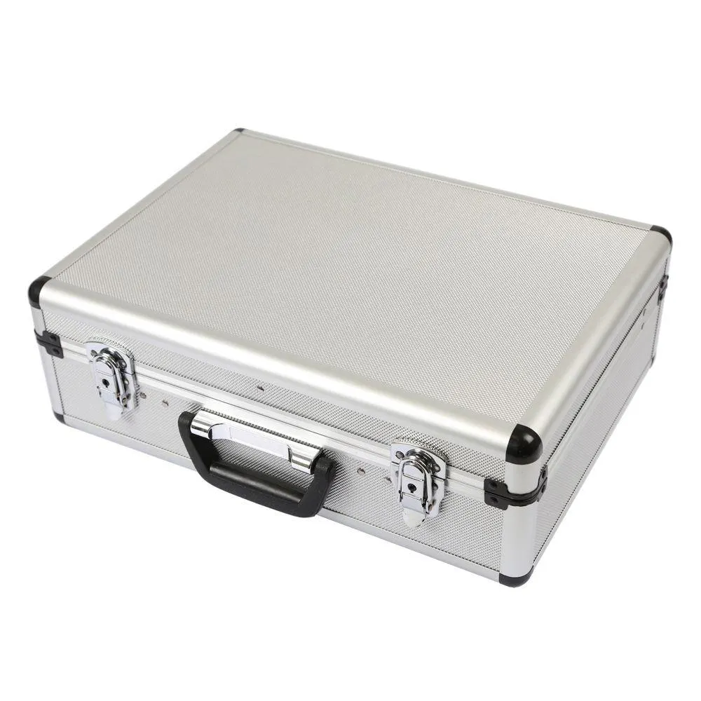 Alumiininen työkalusalkku muotoiltavalla foamilla