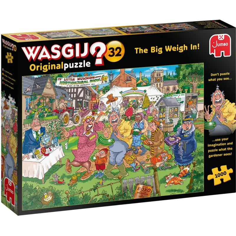 Palapeli Jumbo 1000 palaa Wasgij Original 32 The Big Weigh In!