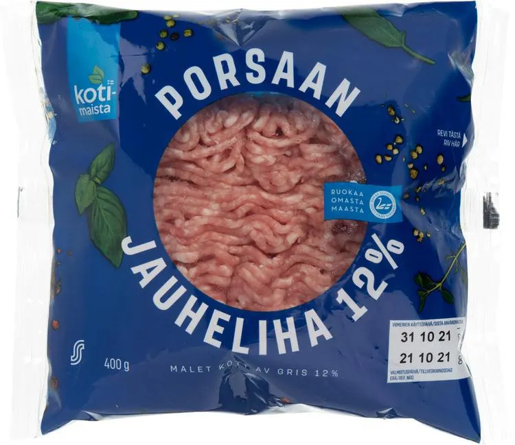 Kotimaista Porsaan jauheliha 400g