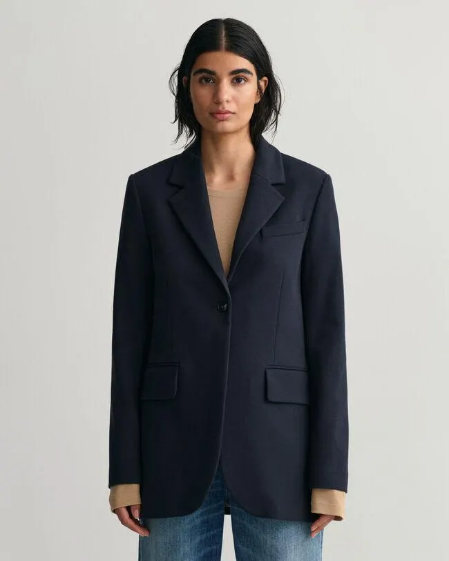 Regular fit ‑mitoitettu jerseybleiseri