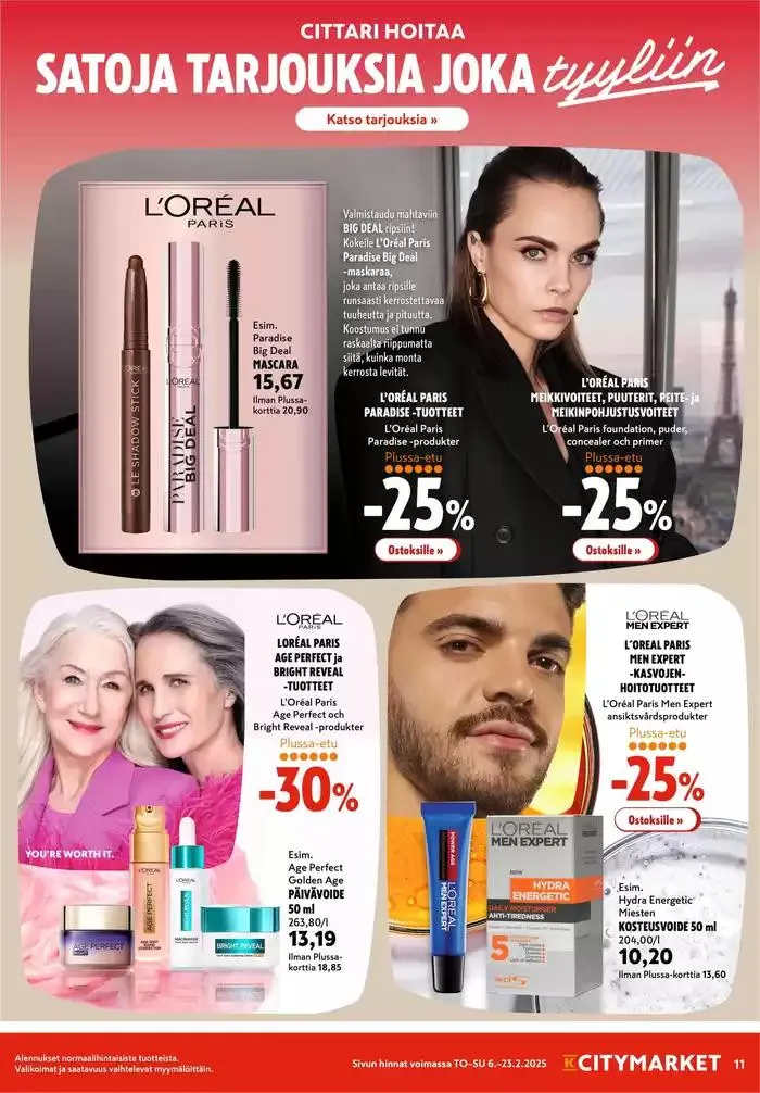 K-citymarket tarjoukset voimassa alkaen 6. helmikuuta - 20. helmikuuta 2025 - Tarjouslehti sivu 11