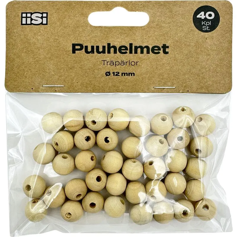 Puuhelmet Iisi 12 mm 40 kpl