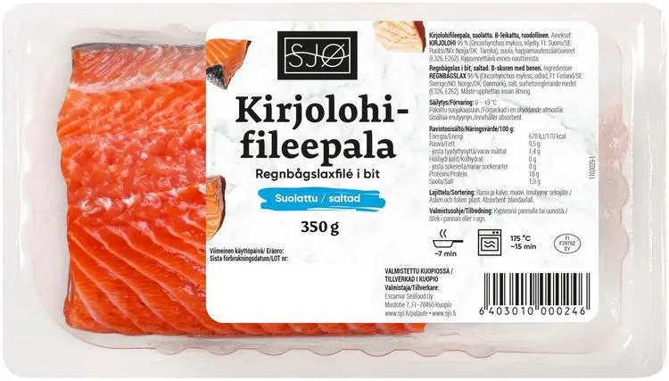 SJØ Kirjolohifileepala suolattu 350g