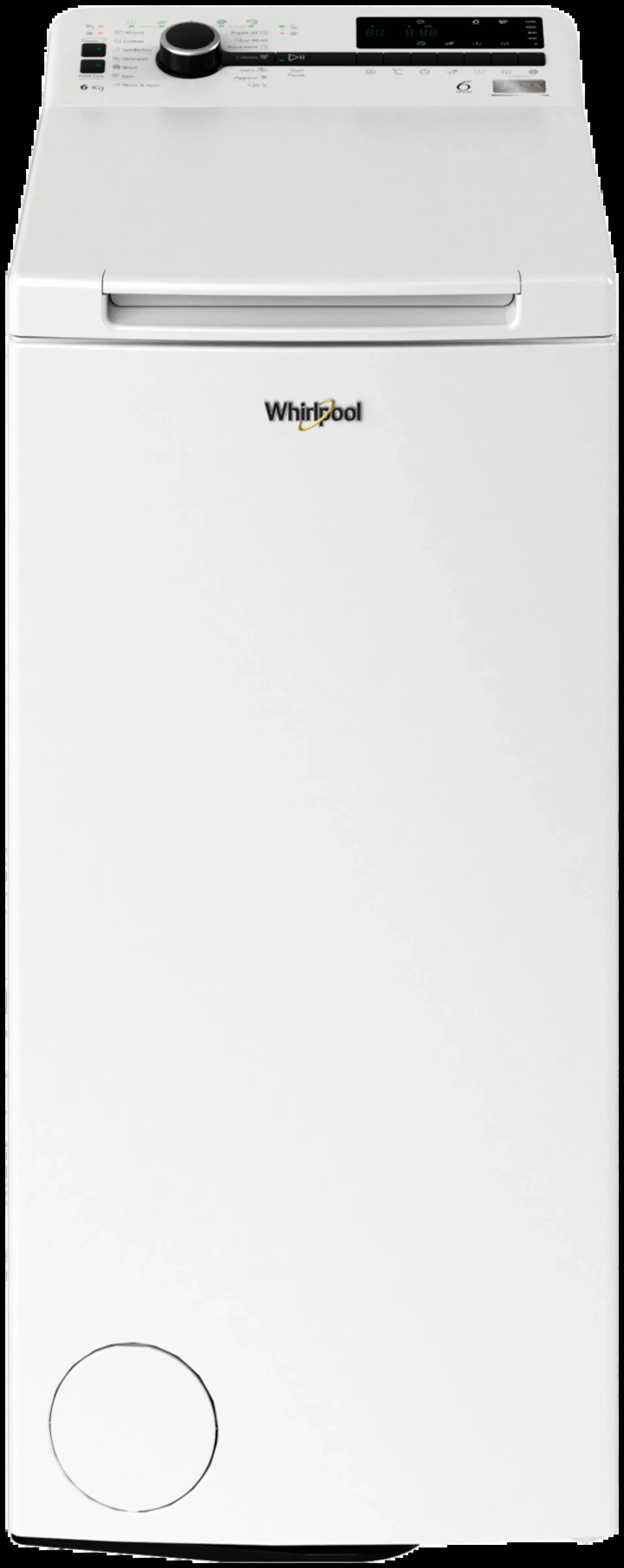 Whirlpool päältä täytettävä pyykinpesukone TDLRBX 6252BS EU 6kg valkoinen