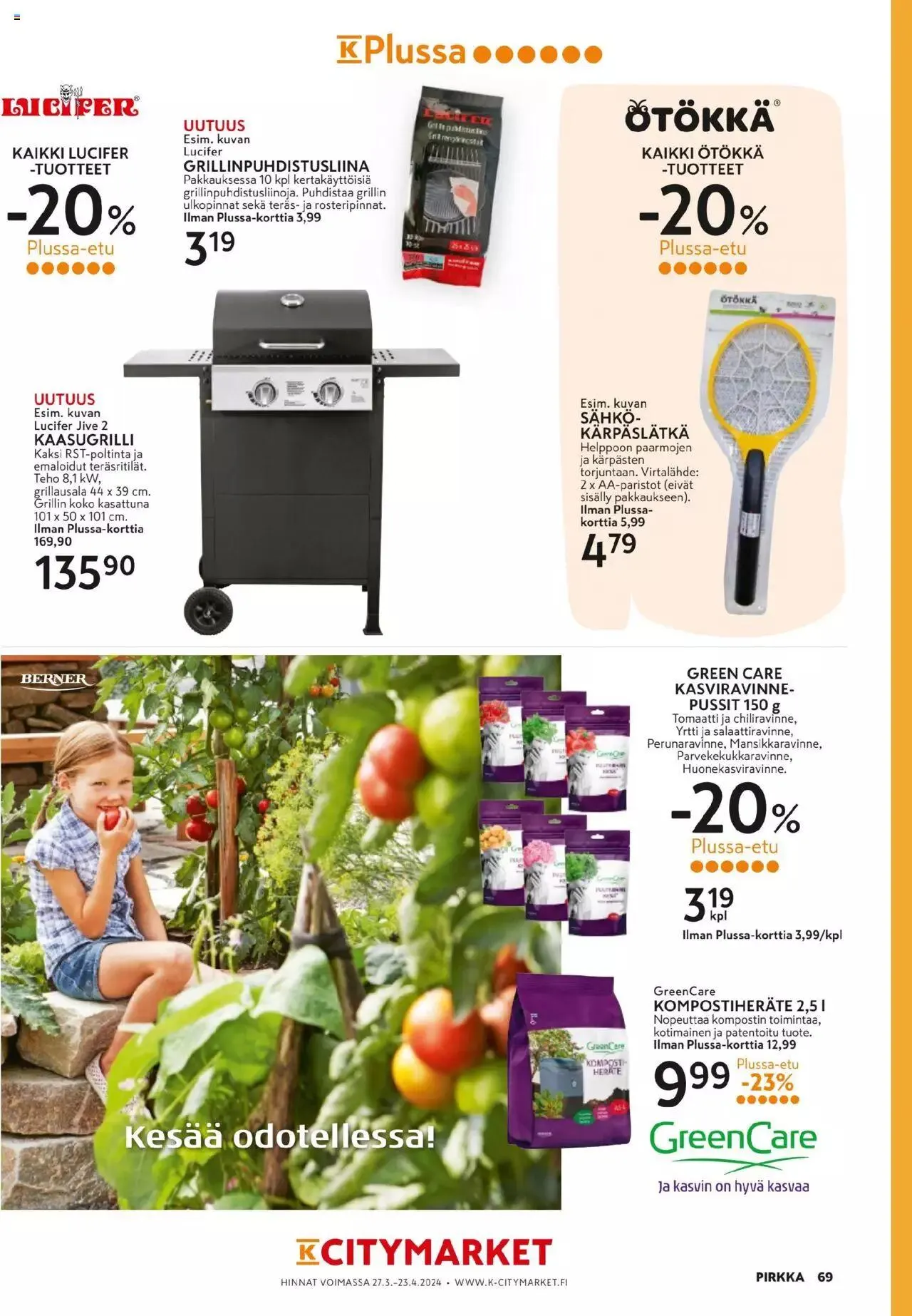 K-Market - Pirkka voimassa alkaen 27. maaliskuuta - 23. huhtikuuta 2024 - Tarjouslehti sivu 69
