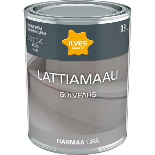 Ilves lattiamaali liuotinohenteinen 0,9L harmaa