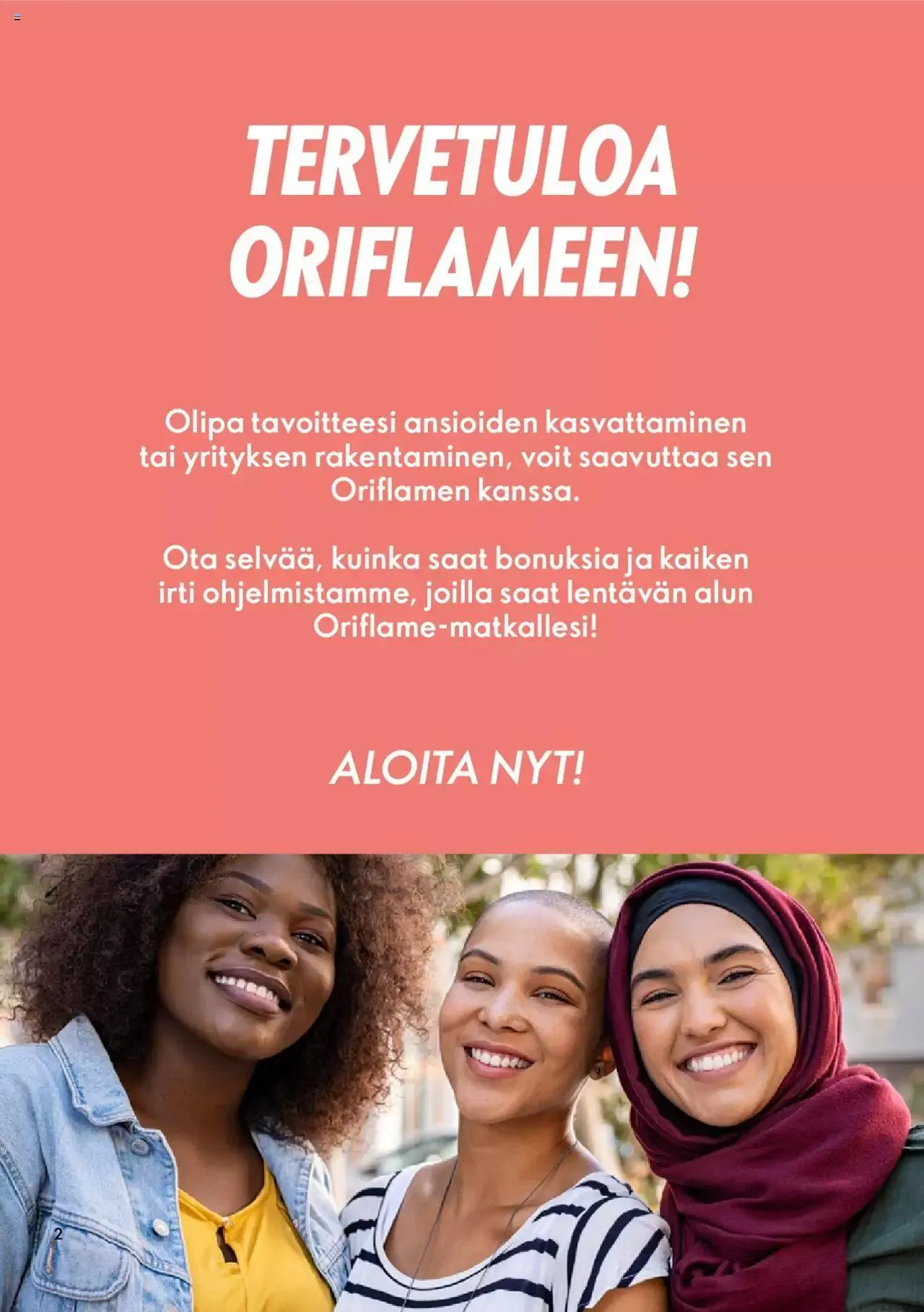 Oriflame Täydellinen Startti voimassa alkaen 28. elokuuta - 31. joulukuuta 2023 - Tarjouslehti sivu 2