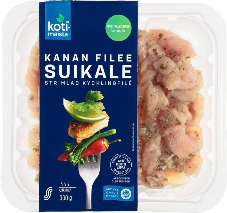 Kotimaista kanan fileesuikale yrtti-valkosipuli 300g