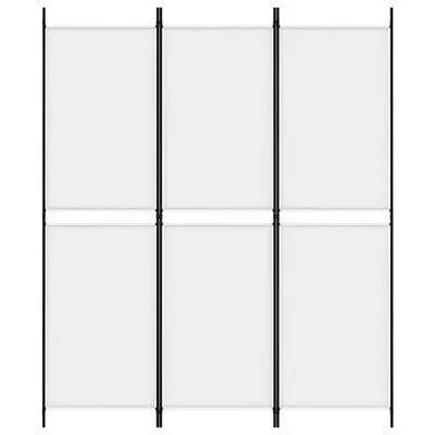 vidaXL 3-paneelinen Tilanjakaja valkoinen 150x180 cm kangas