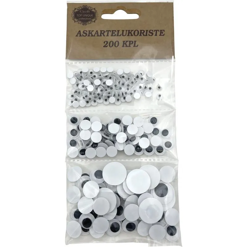 Askartelukoriste 200 kpl liikkuvat silmät
