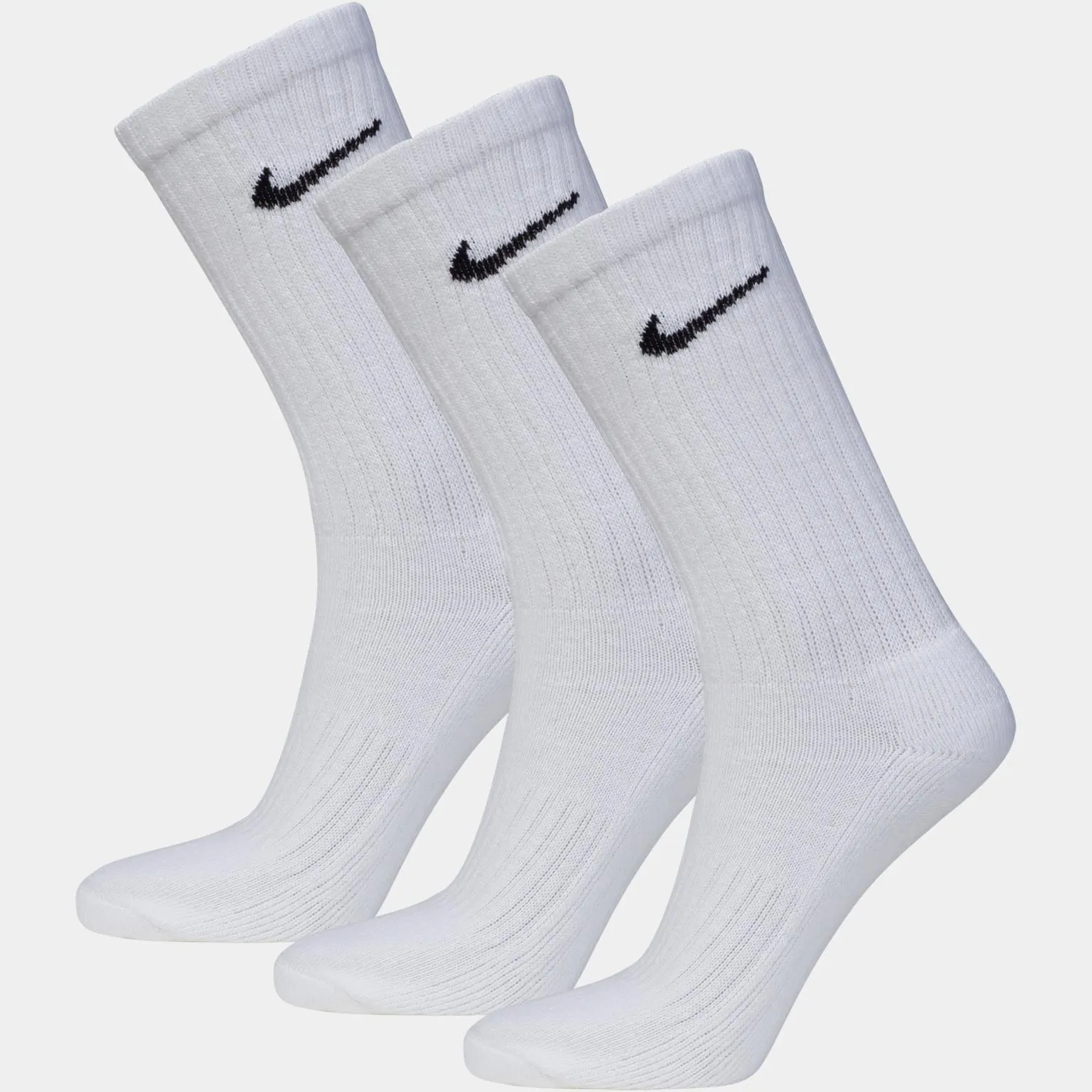 Cushioned, pitkät treenisukat - Valkoinen