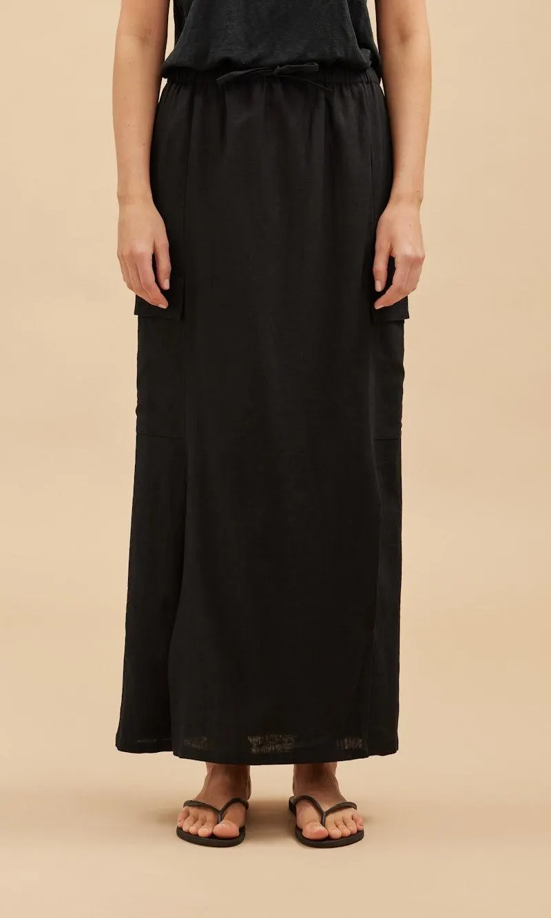 Cargoskjørt i linblanding