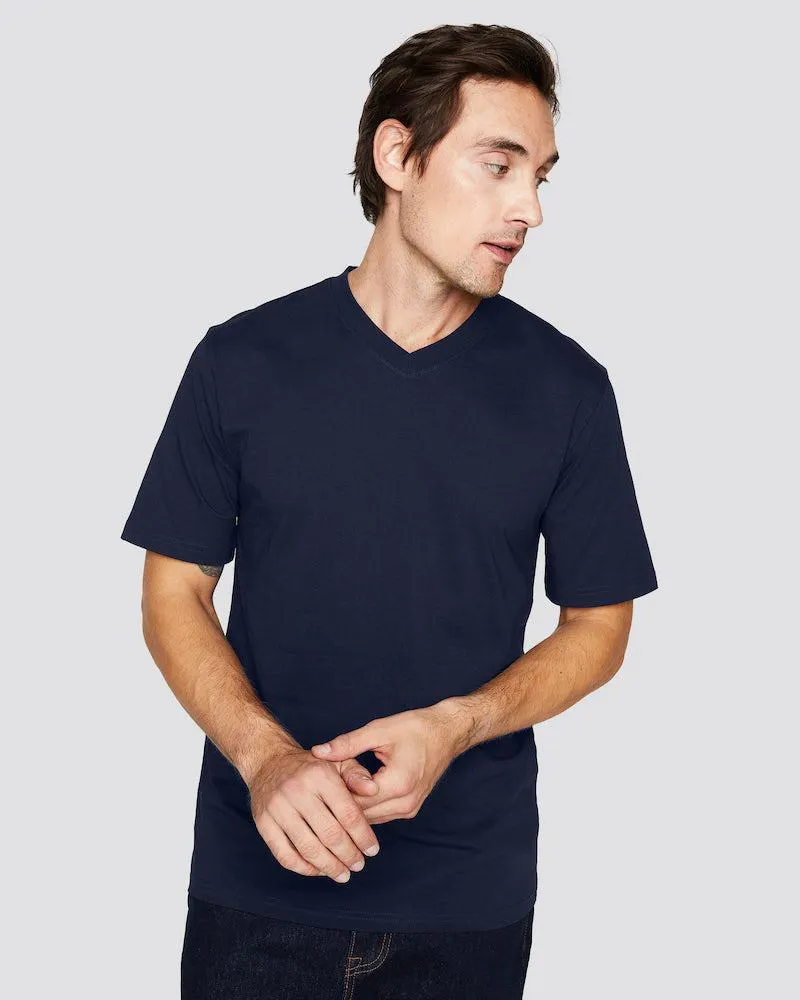 Puuvilla-t-paita v-pääntiellä