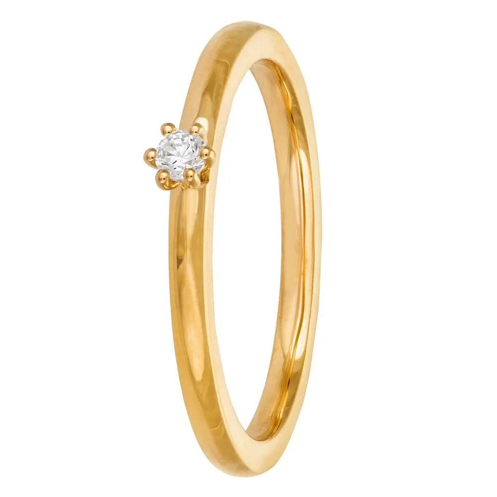 Story of Love timanttisormus 0,05ct keltakulta