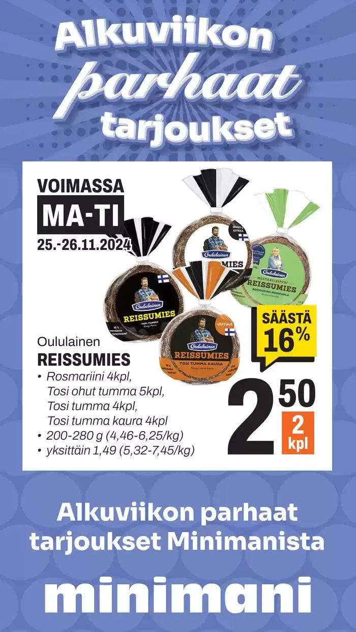 Laaja valikoima tarjouksia voimassa alkaen 25. marraskuuta - 9. joulukuuta 2024 - Tarjouslehti sivu 1