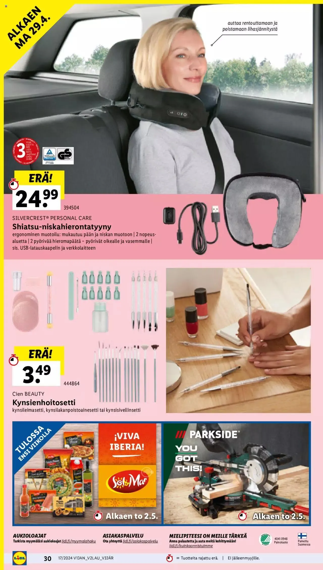 Lidl tarjoukset voimassa alkaen 25. huhtikuuta - 1. toukokuuta 2024 - Tarjouslehti sivu 34