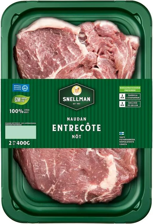 Snellman Naudan entrecote 2 kpl 400 g