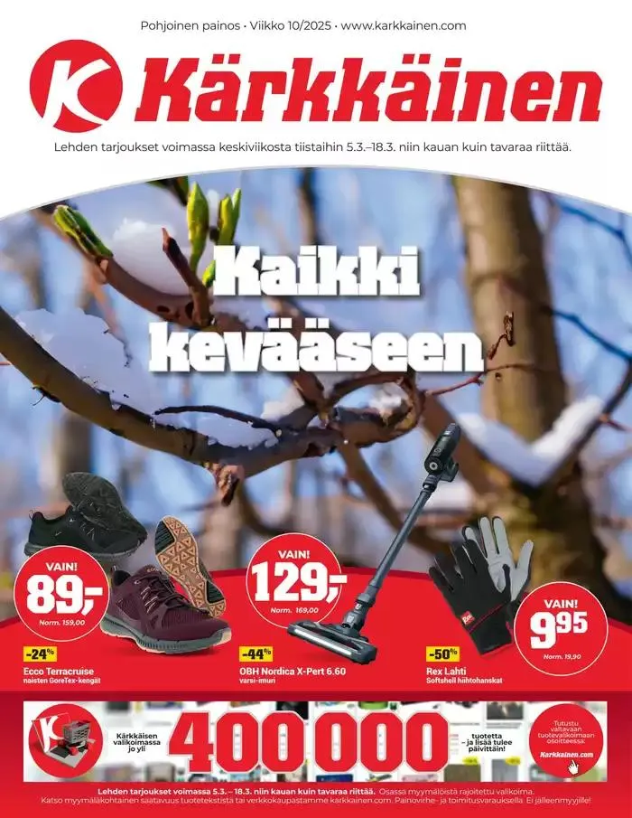 Näköislehti Kärkkäinen voimassa alkaen 5. maaliskuuta - 18. maaliskuuta 2025 - Tarjouslehti sivu 1