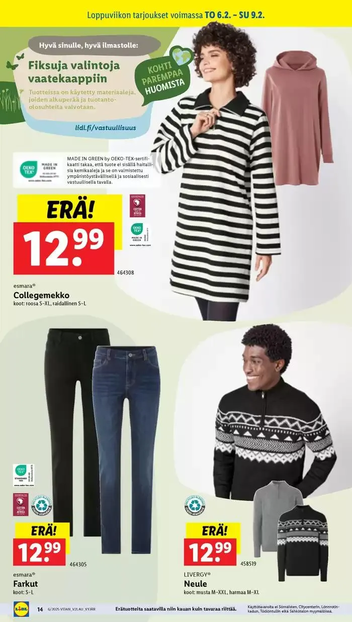 Huipputarjouksia kaikille tarjoushaukoille voimassa alkaen 3. helmikuuta - 12. helmikuuta 2025 - Tarjouslehti sivu 14