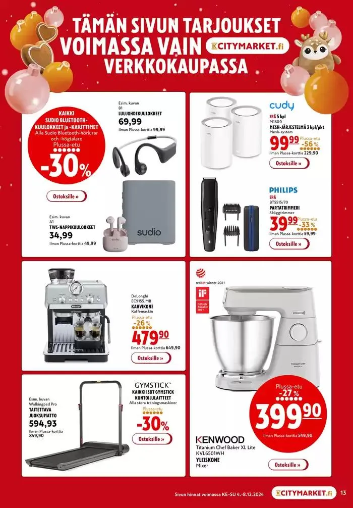 K-citymarket tarjoukset voimassa alkaen 4. joulukuuta - 18. joulukuuta 2024 - Tarjouslehti sivu 4