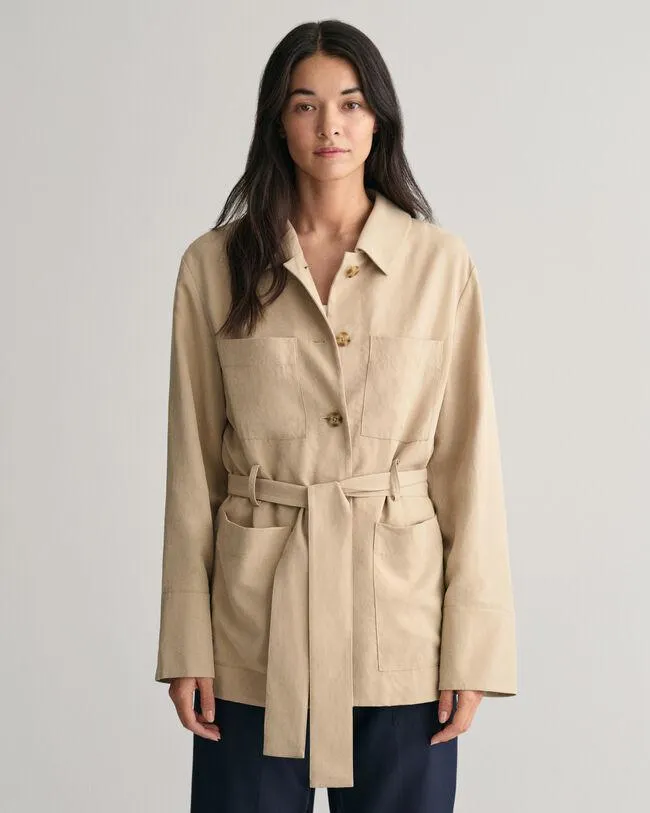 Regular fit ‑mitoitettu vyöllinen bleiseritakki