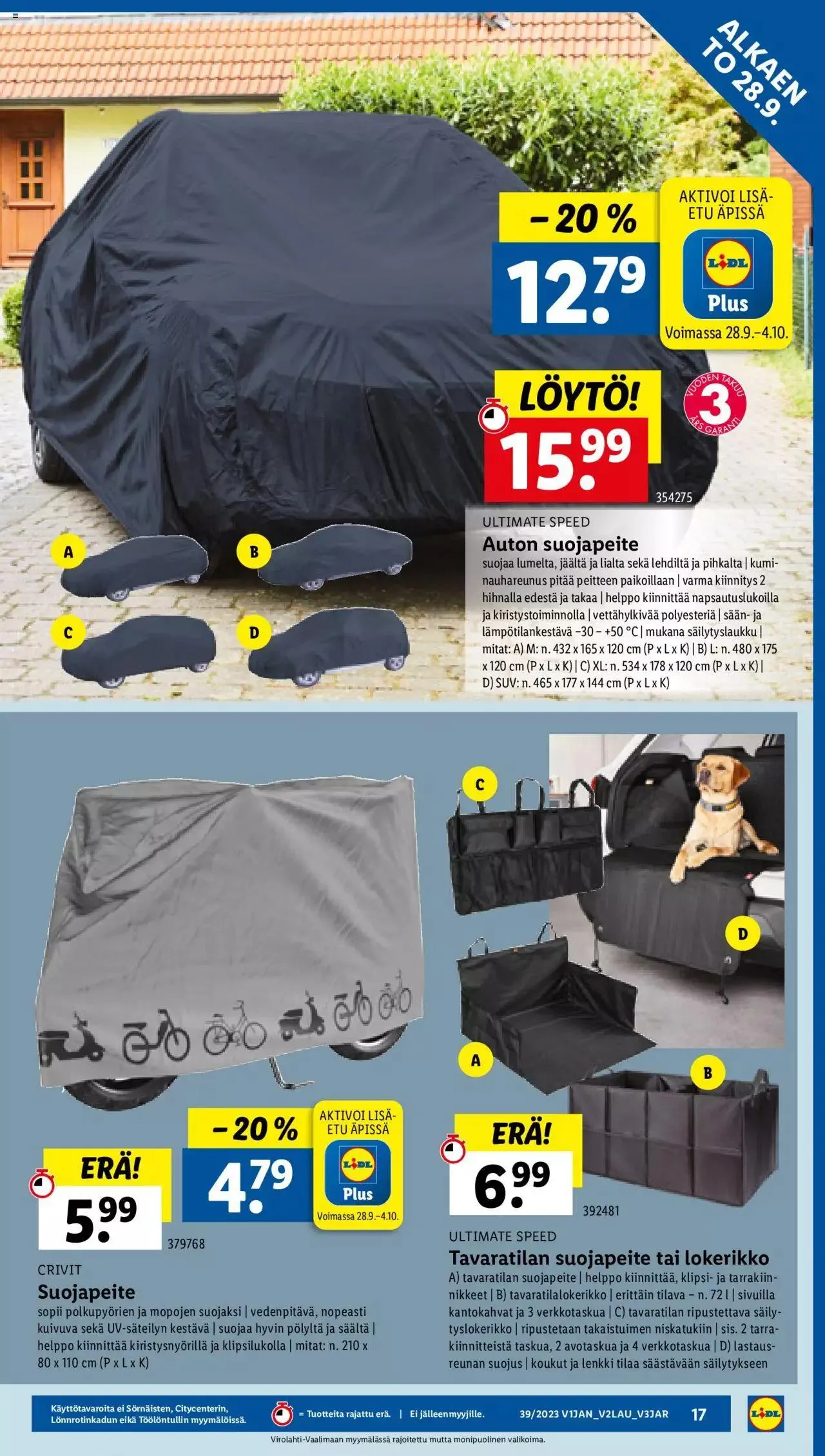 Lidl tarjoukset voimassa alkaen 28. syyskuuta - 4. lokakuuta 2023 - Tarjouslehti sivu 21