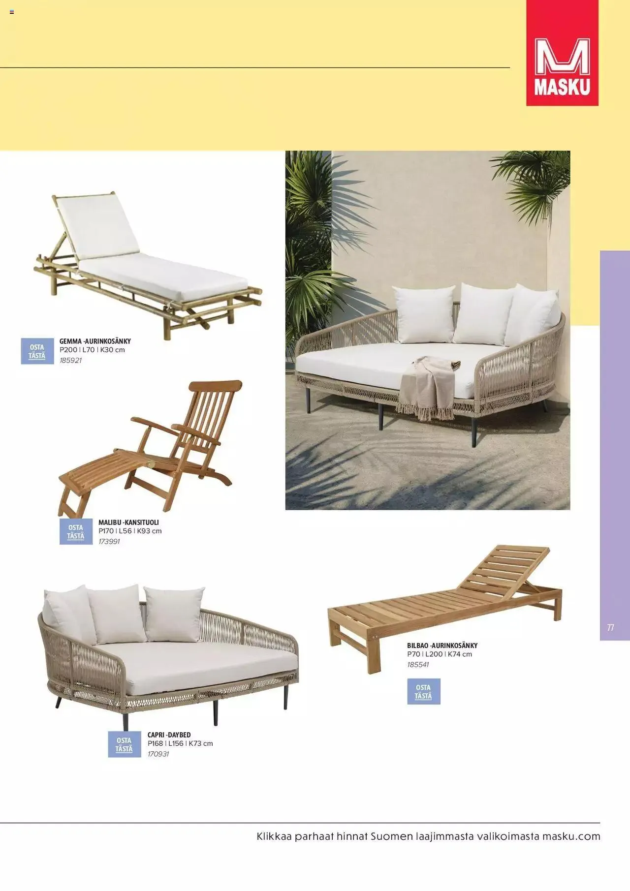 Masku tarjoukset - KESÄ 2024 voimassa alkaen 1. huhtikuuta - 31. joulukuuta 2024 - Tarjouslehti sivu 77