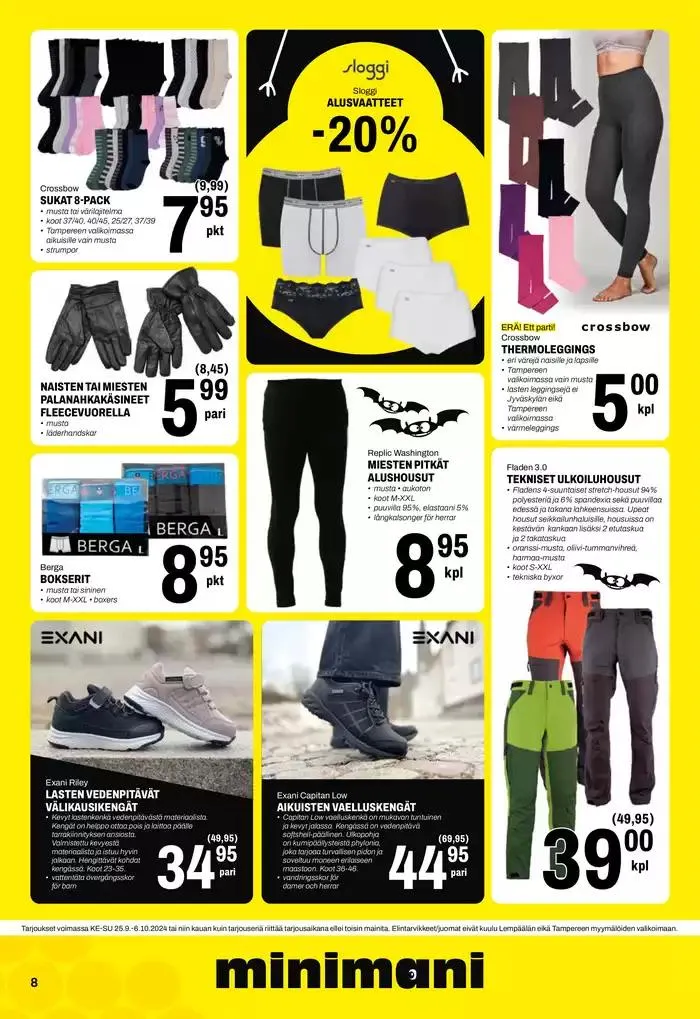 Minimani Yhtiöt Oy voimassa alkaen 26. syyskuuta - 10. lokakuuta 2024 - Tarjouslehti sivu 9