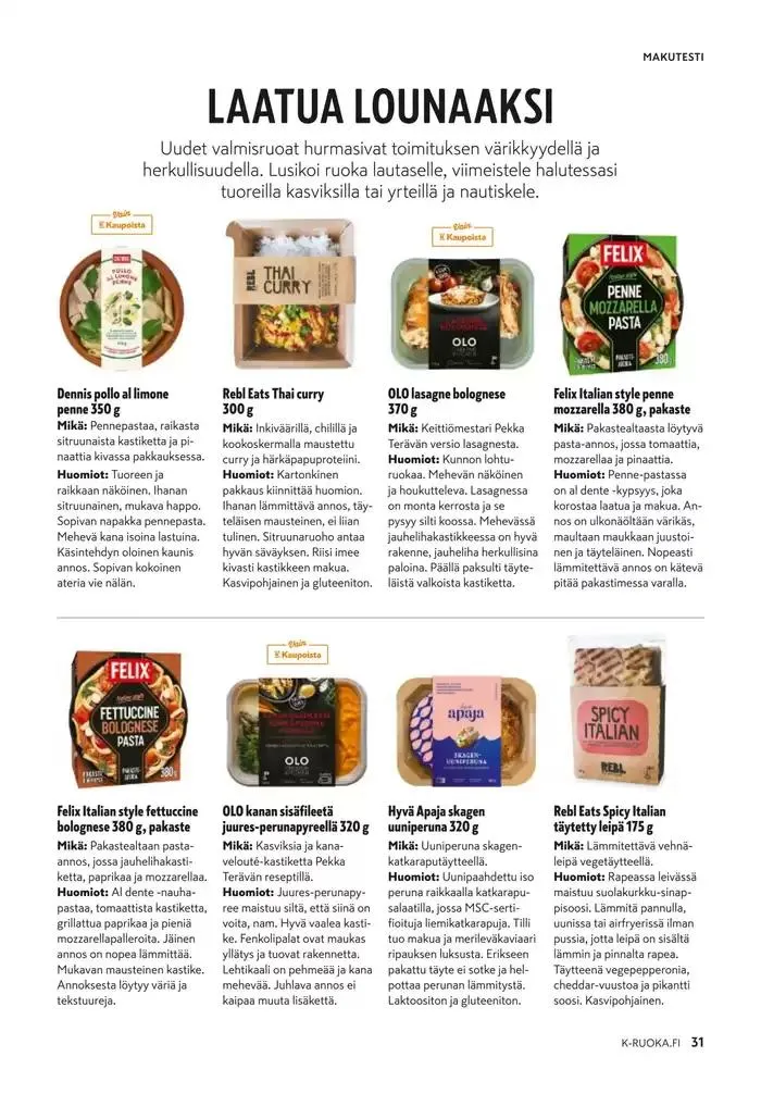 K-Ruoka 1/2025 voimassa alkaen 5. helmikuuta - 19. helmikuuta 2025 - Tarjouslehti sivu 31