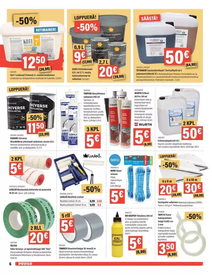 Puuilo tarjoukset voimassa alkaen 5. maaliskuuta - 16. maaliskuuta 2025 - Tarjouslehti sivu 6