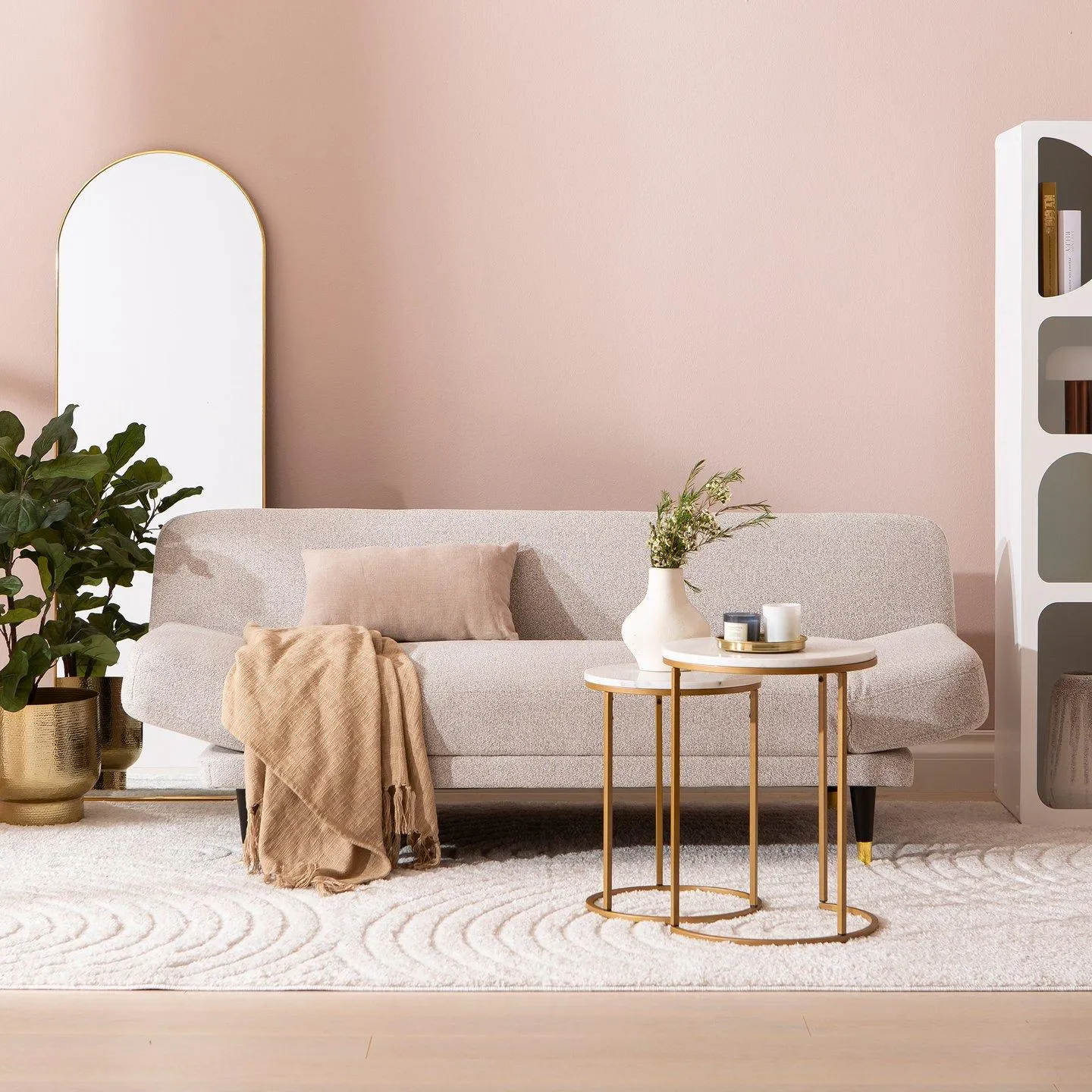 3-istuttava vuodesohva 185cm hiekka