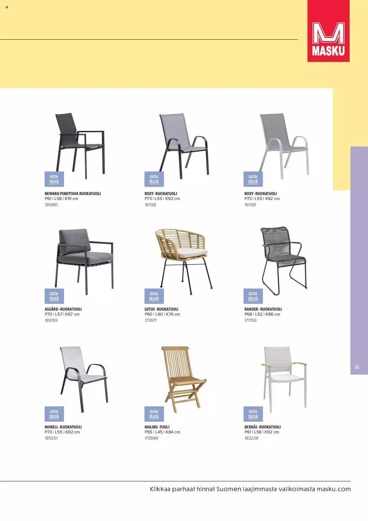Masku tarjoukset - KESÄ 2024 voimassa alkaen 1. huhtikuuta - 31. joulukuuta 2024 - Tarjouslehti sivu 65