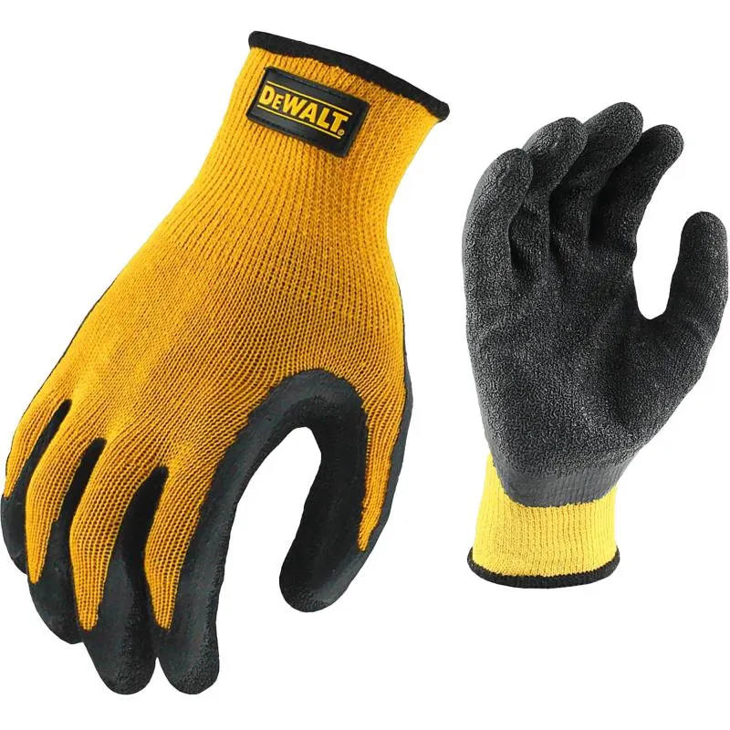 Lateksikäsine DeWalt neulottu, koko L (9-10)