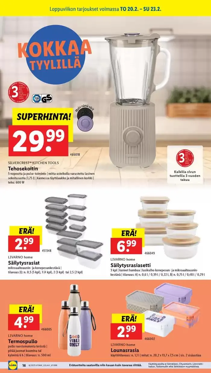 Huippudiilit ja alennukset voimassa alkaen 17. helmikuuta - 26. helmikuuta 2025 - Tarjouslehti sivu 16