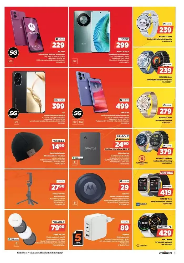 Power tarjoukset voimassa alkaen 16. joulukuuta - 5. tammikuuta 2025 - Tarjouslehti sivu 23