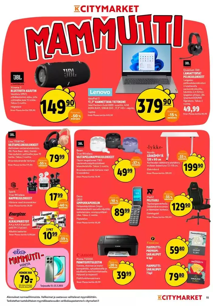 K-citymarket tarjoukset voimassa alkaen 13. maaliskuuta - 23. maaliskuuta 2025 - Tarjouslehti sivu 11