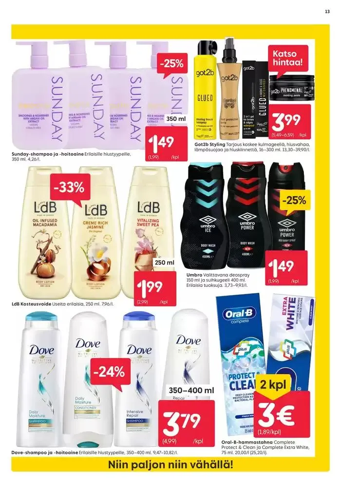 Rusta tarjoukset voimassa alkaen 16. maaliskuuta - 16. maaliskuuta 2025 - Tarjouslehti sivu 13