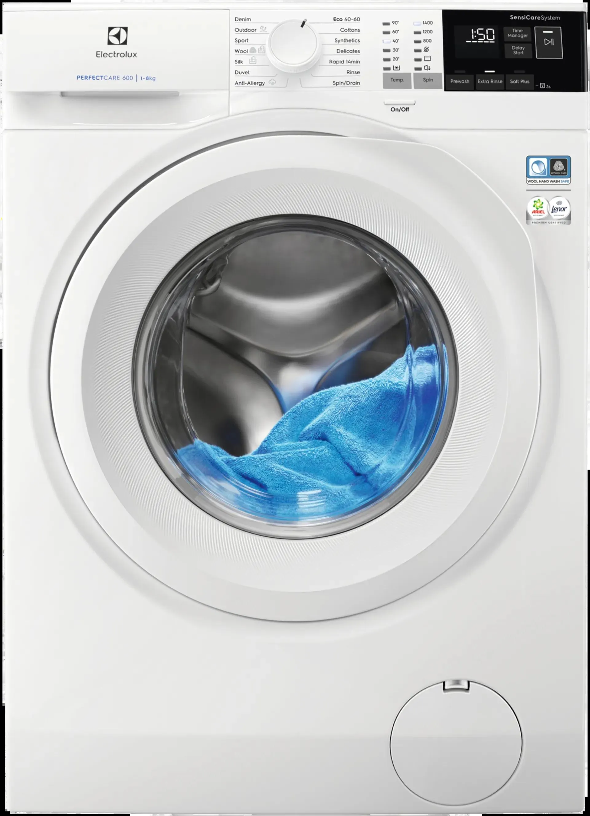 Electrolux edestä täytettävä pyykinpesukone PerfectCare 600 8k g EW6F5248G4 valkoinen