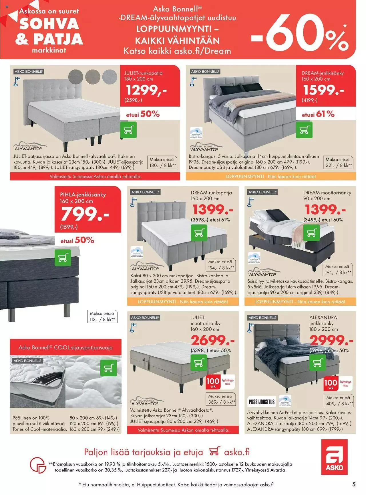 Asko tarjoukset voimassa alkaen 17. heinäkuuta - 31. joulukuuta 2023 - Tarjouslehti sivu 5