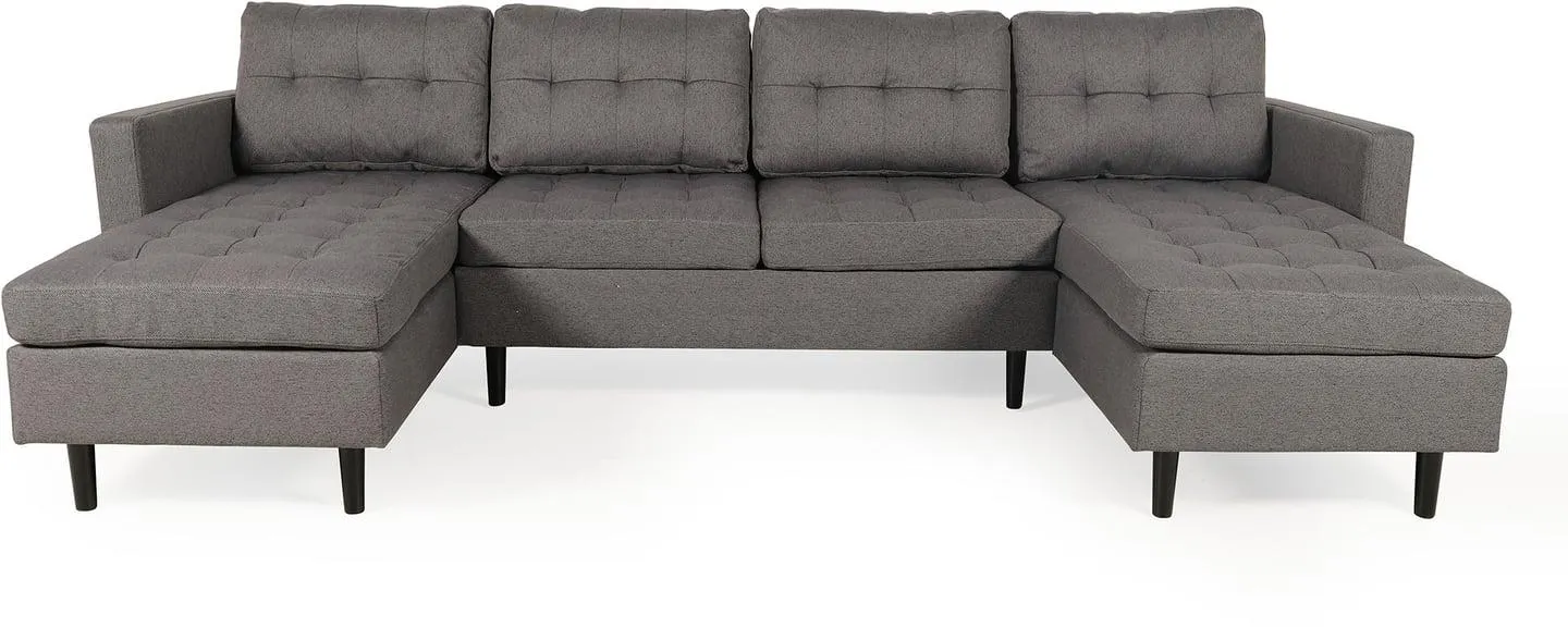 u-kulmasohva tummanharmaa