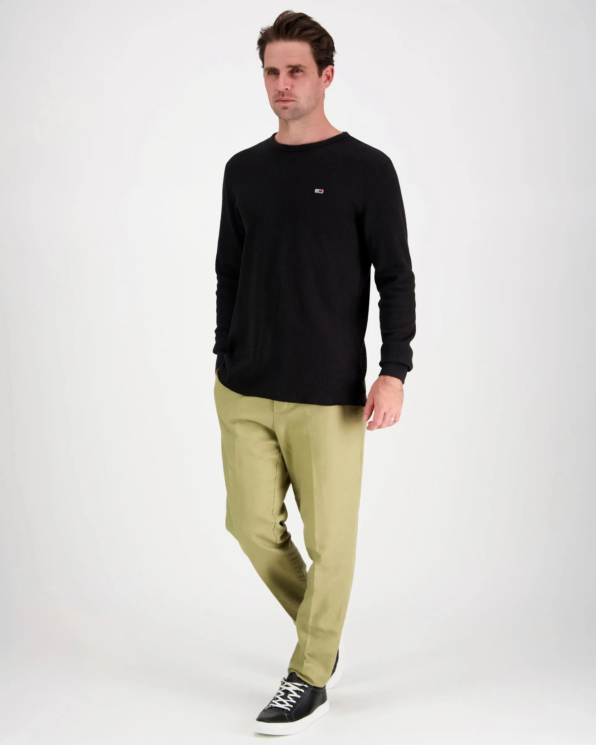 Tommy Jeans Tjm slim waffle ls pitkähihainen t-paita