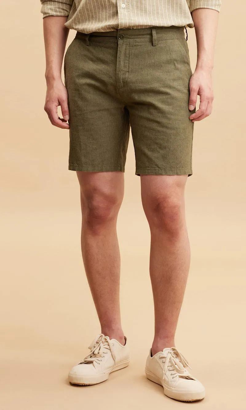 Chinoshorts i linblanding