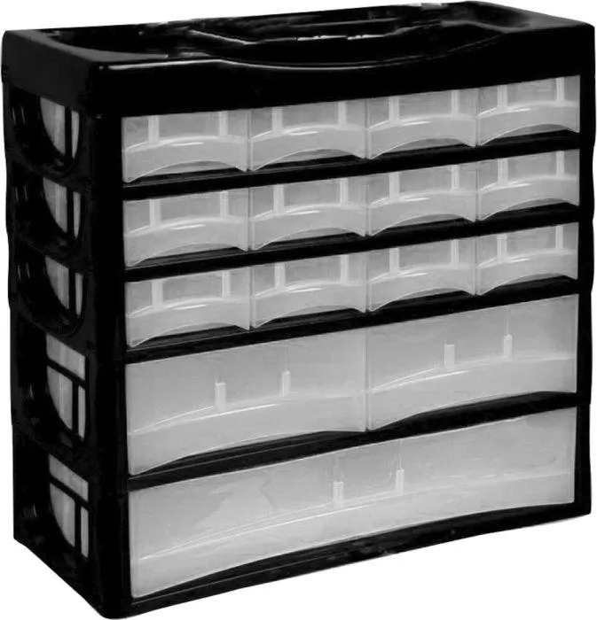 Säilytyslaatikosto 15 Laatikkoa Musta