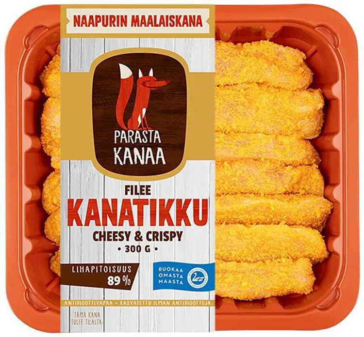 Naapurin Maalaiskanan kanatikku Cheesy & crispy 300g