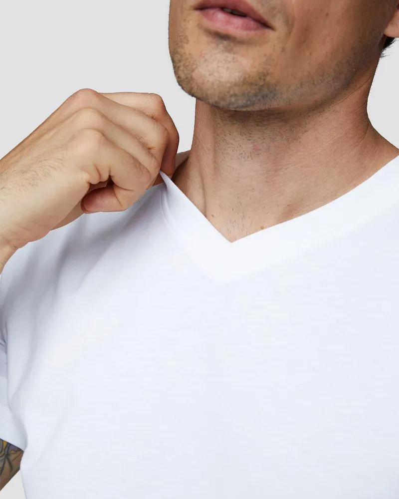 Puuvilla-t-paita v-pääntiellä