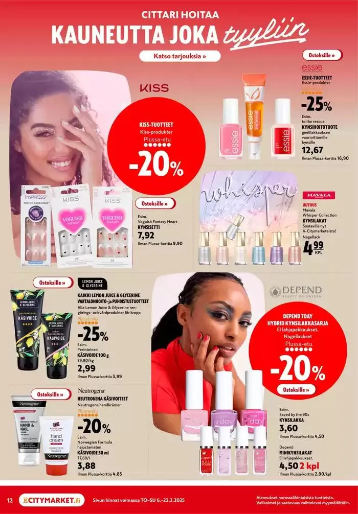 K-citymarket tarjoukset voimassa alkaen 6. helmikuuta - 20. helmikuuta 2025 - Tarjouslehti sivu 12