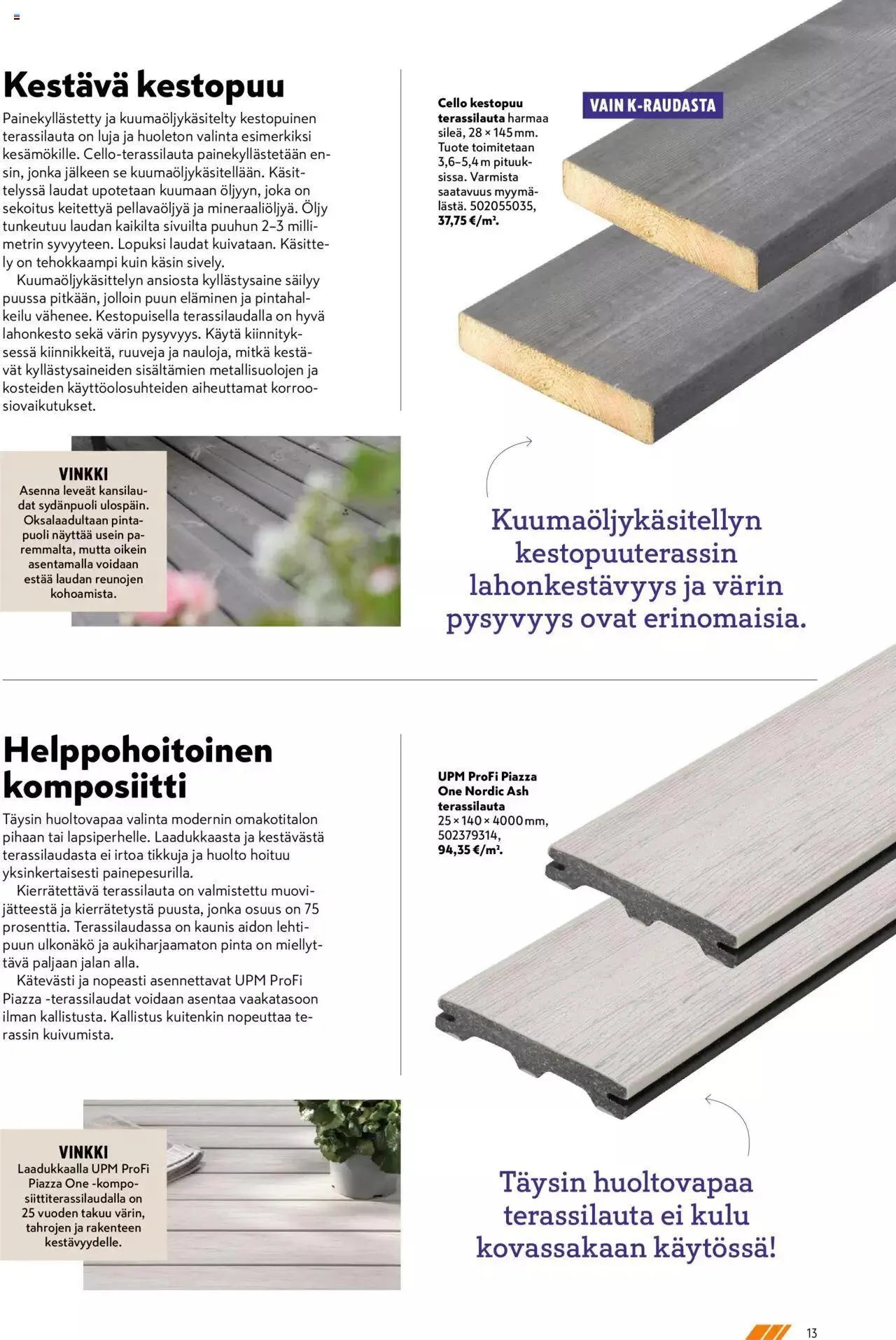 K-Rauta tarjoukset voimassa alkaen 8. huhtikuuta - 31. joulukuuta 2024 - Tarjouslehti sivu 13