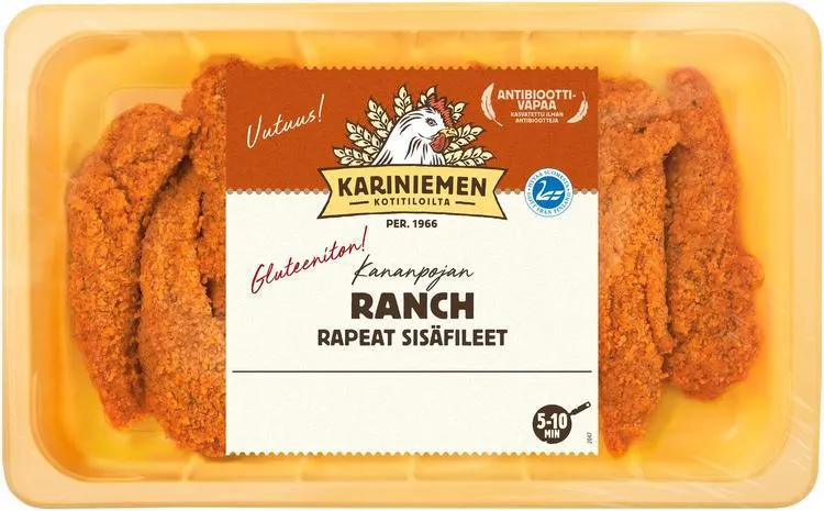 Kariniemen Kananpojan Rapeat sisäfileet Ranch 400 g